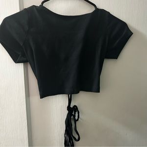 Wild Fable Open Back Cropped Top with Ties